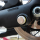 A close up photo of the kick lock and rear brakes on the VanMoof S3.